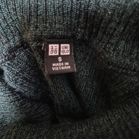 Uniqlo Womens Sweater Size S Wool Tight Knit Pullover Long Sleeve Turtleneck Top - Picture 4 of 6